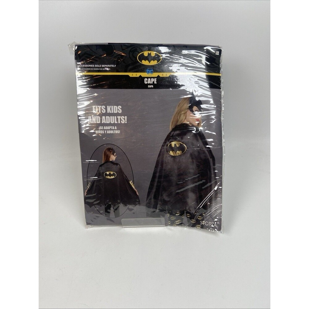 Batman The Dark Knight Rises Cape and Mask Set Adult One Size Black Sequins